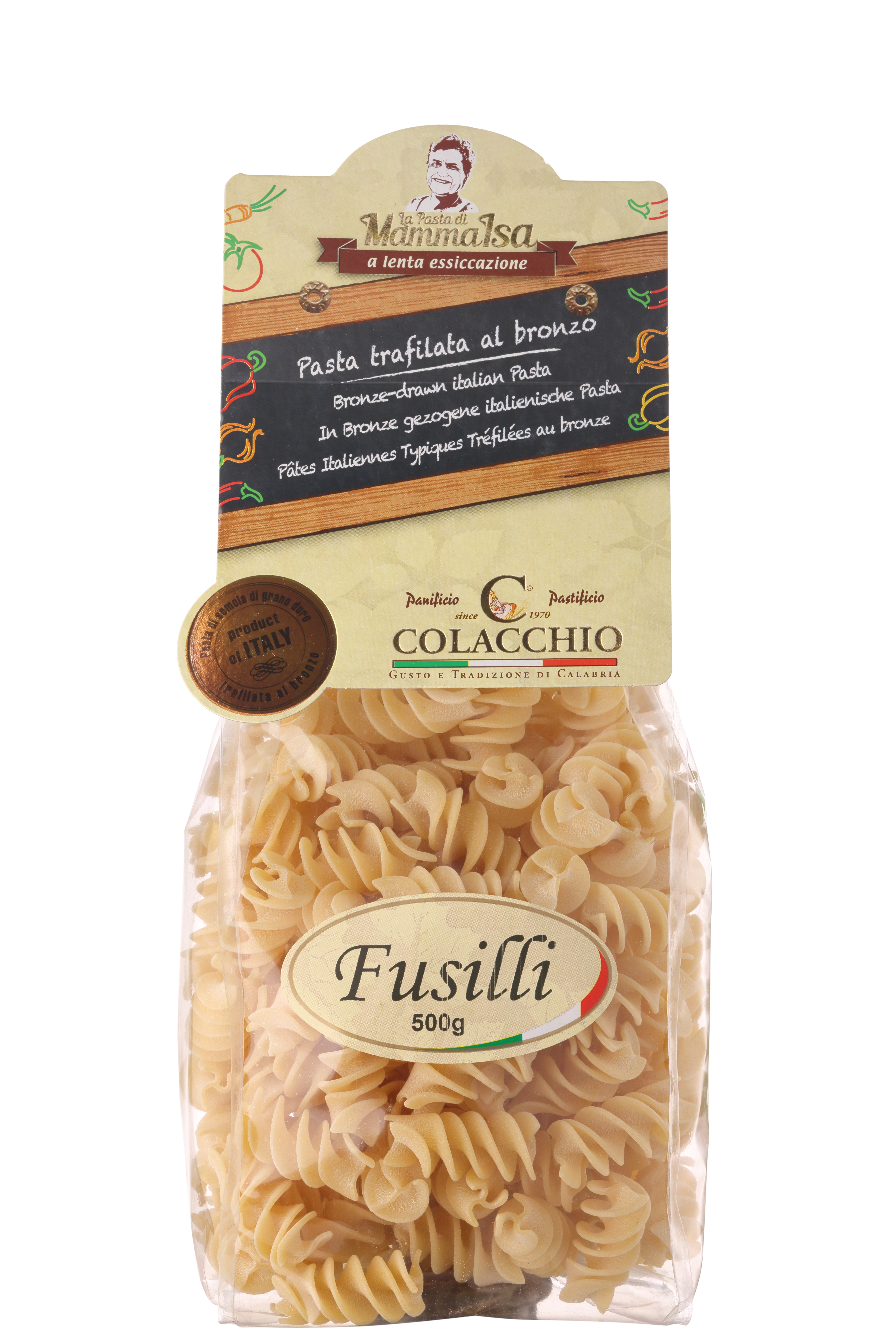 Colacchio,"Fusilli" Pasta, 500g