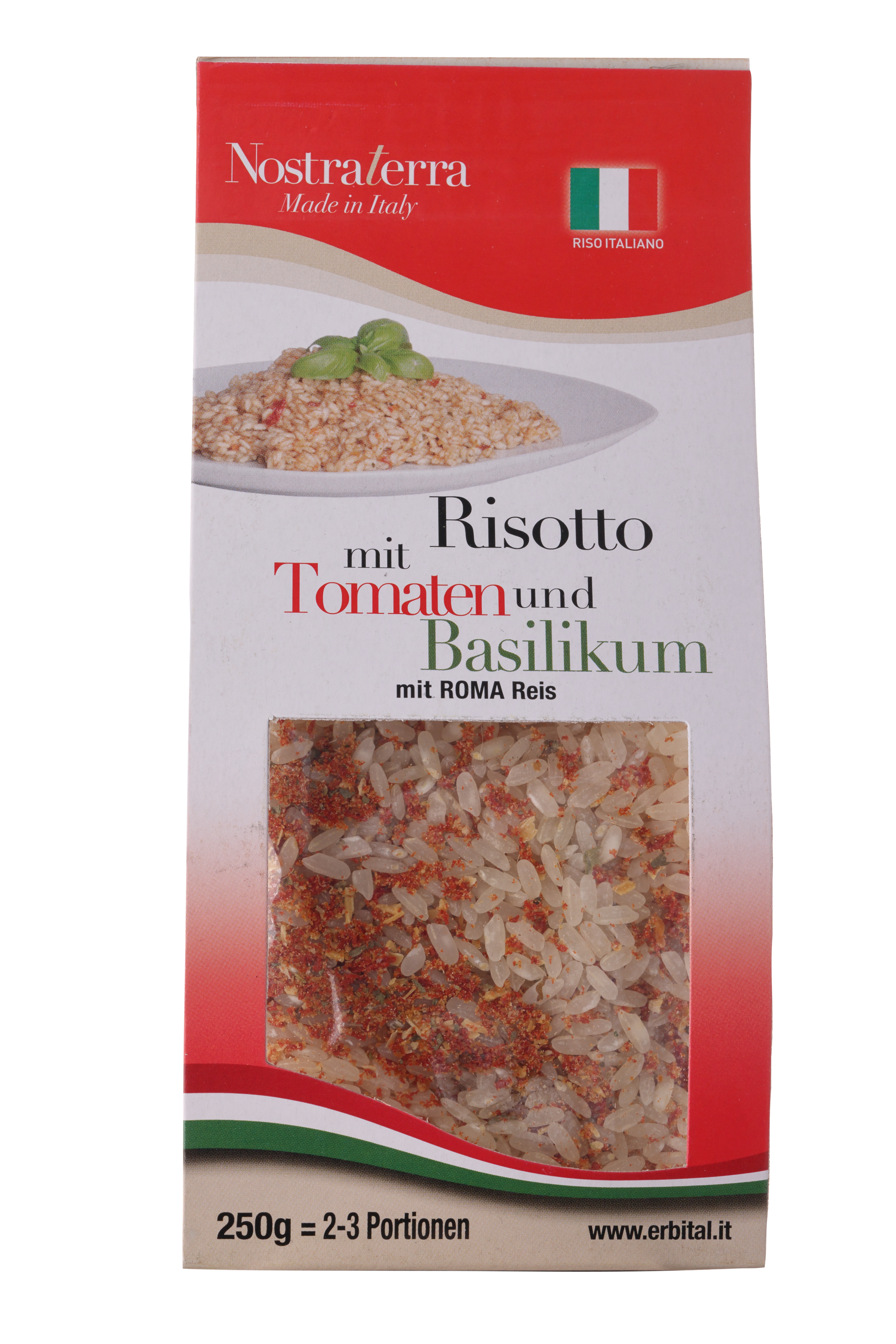 Nostra Terra, Risotto mit Tomaten und Basilikum, 250g