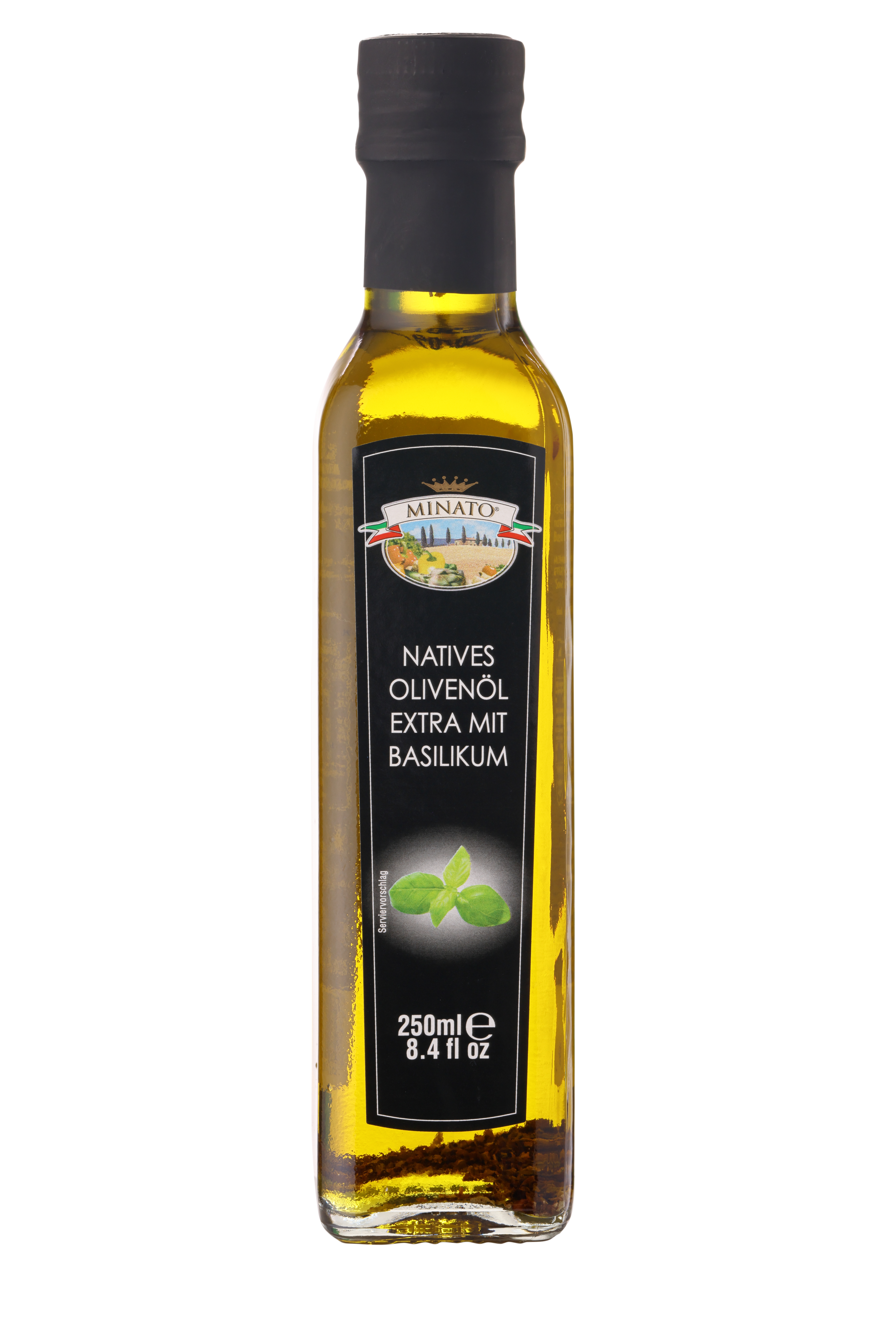 Minato, Natives Olivenöl Extra mit Basilikum