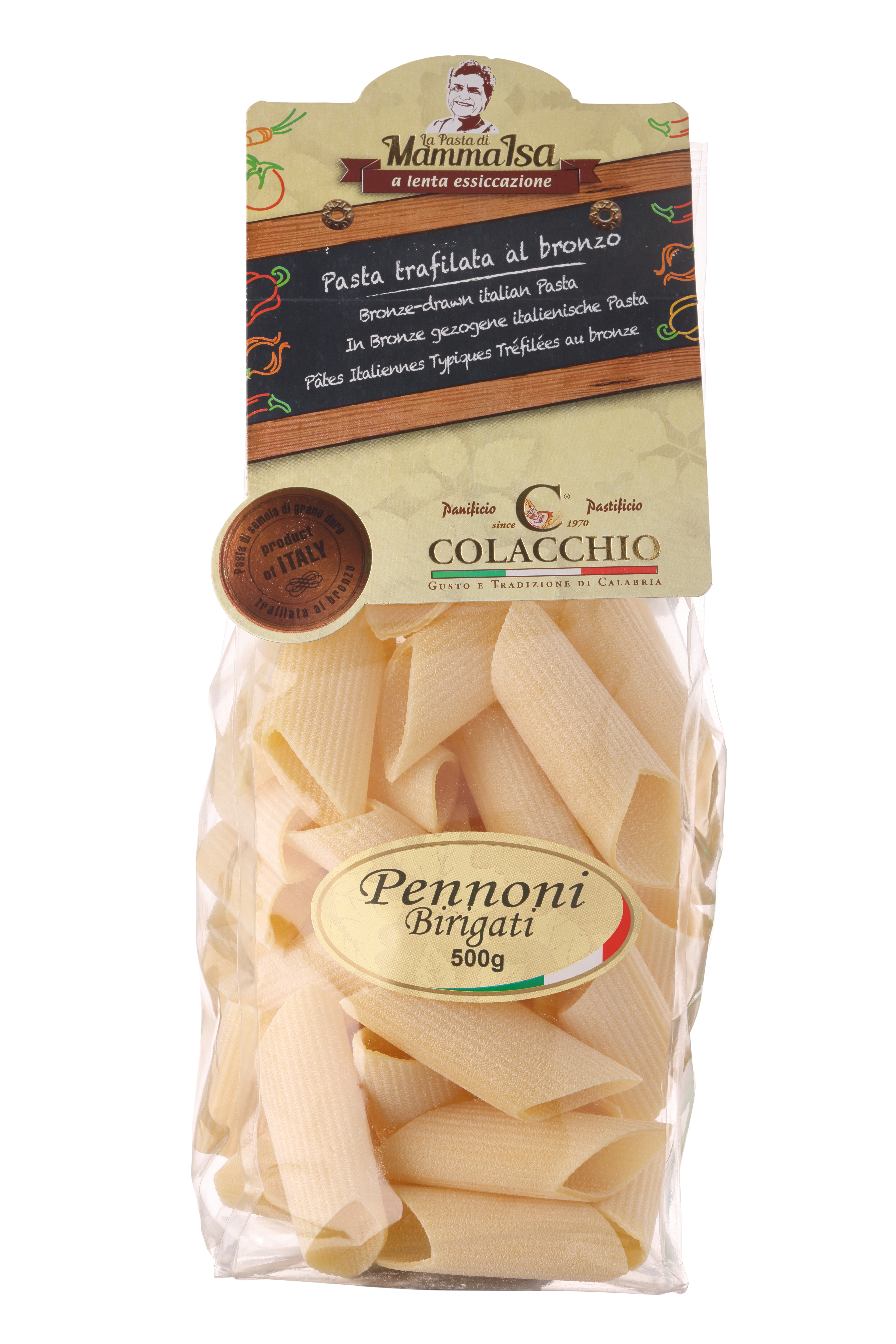 Colacchio, "Pennoni Birigati" Pasta, 500g
