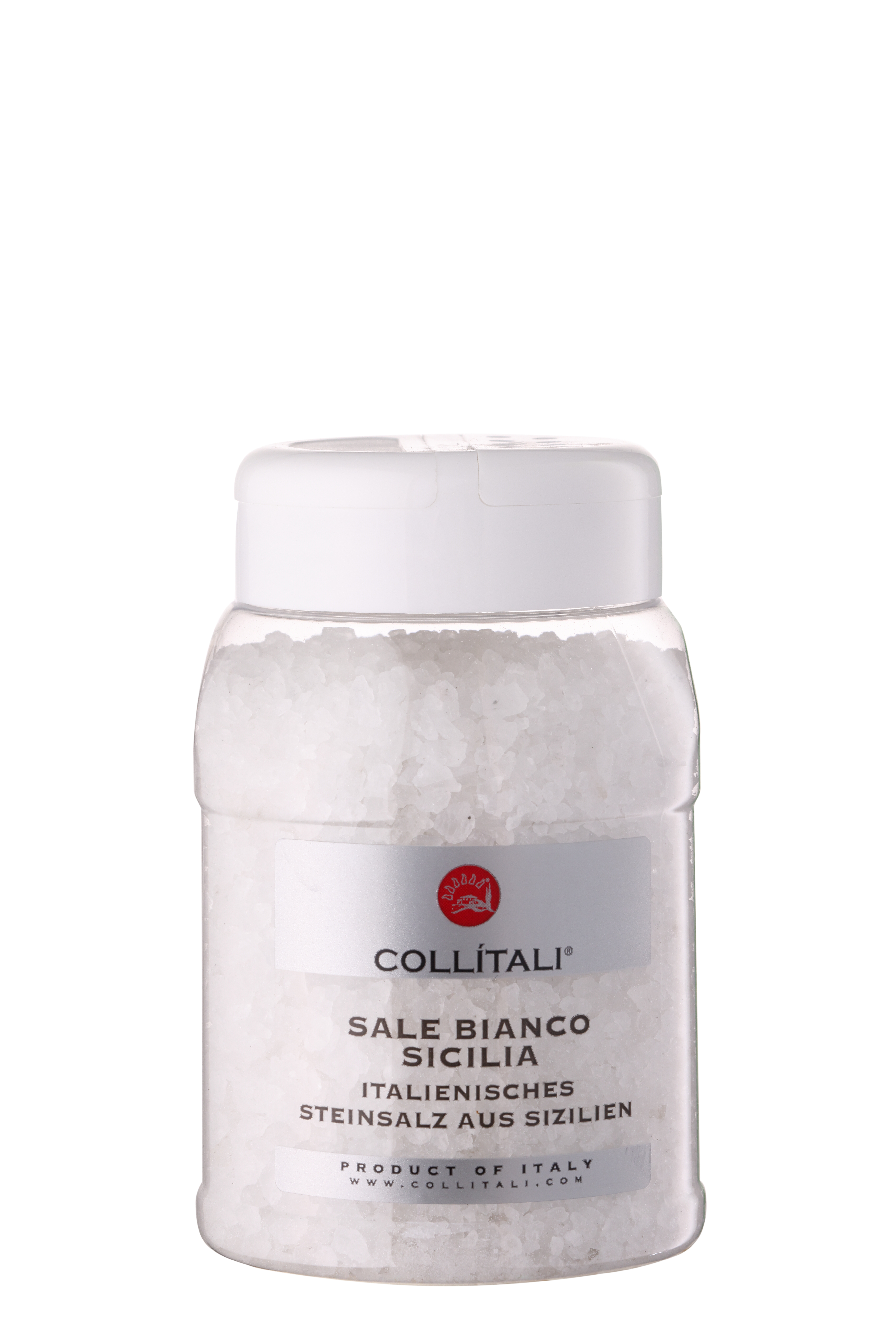 Collitali, PET Nachfüller Weißes Sizilianisches Steinsalz, 500g