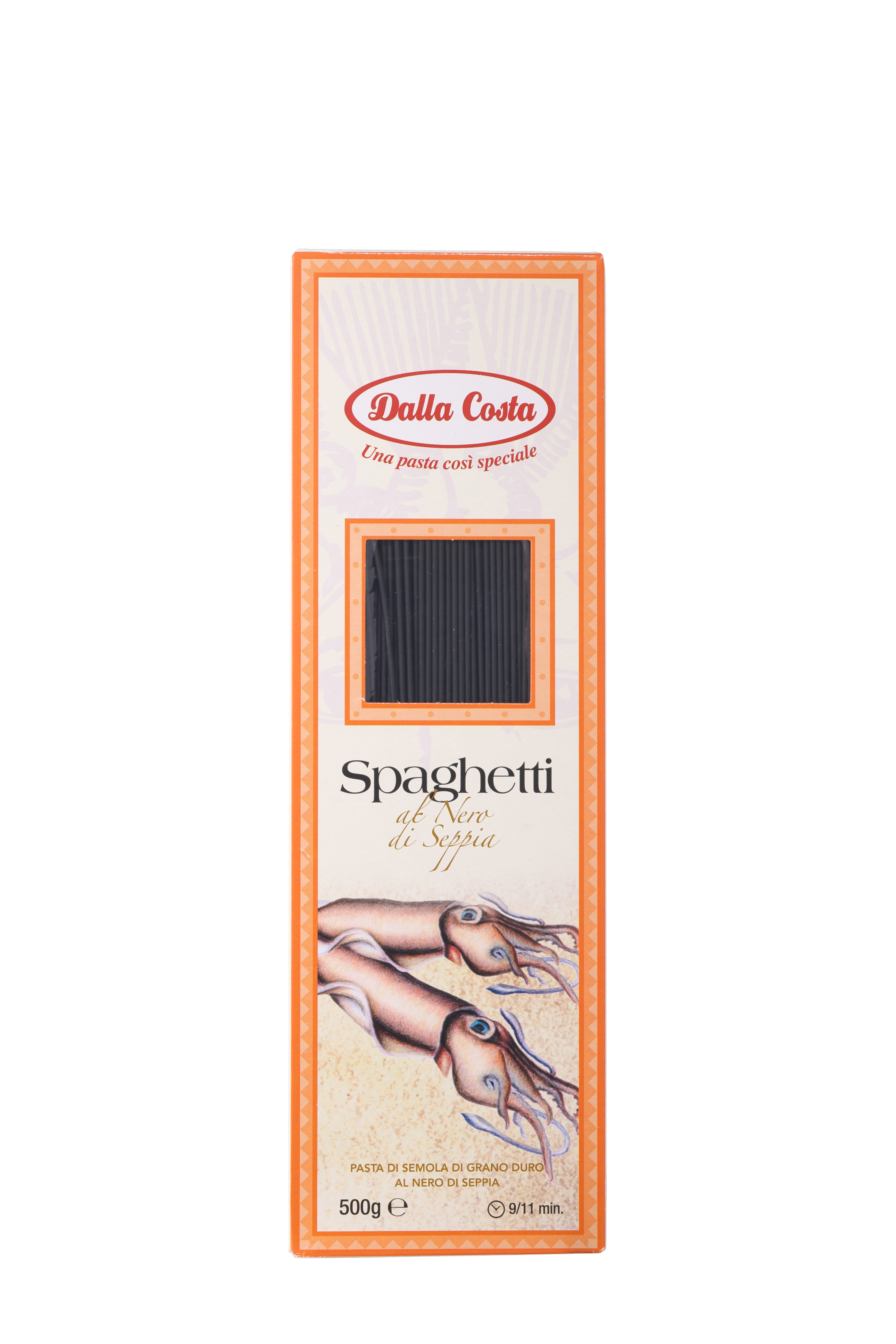 Dalla Costa, Pasta "Spaghetti" mit Sepiatinte, 500g