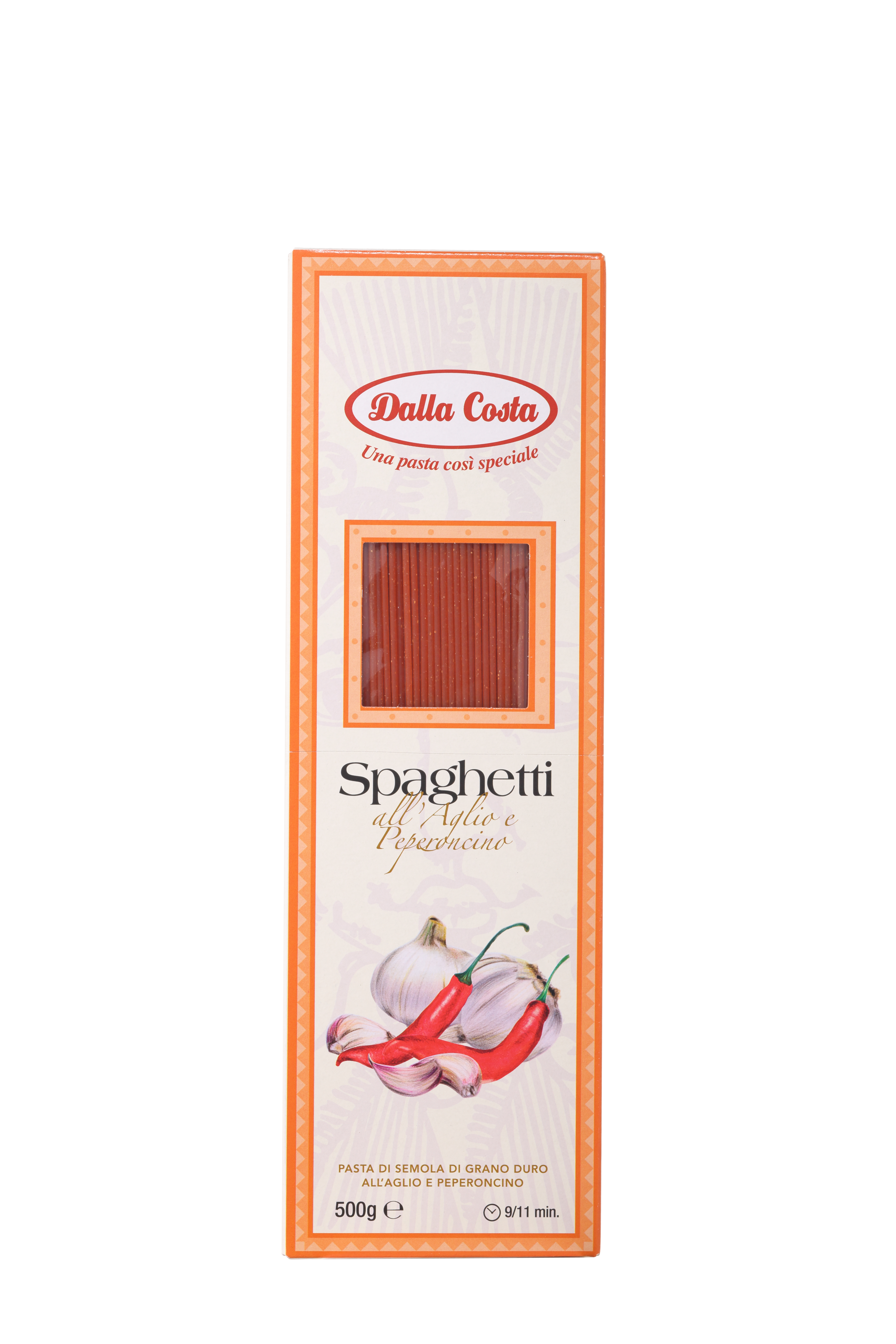 Dalla Costa, Pasta "Spaghetti" mit Knoblauch und Chili, 500g